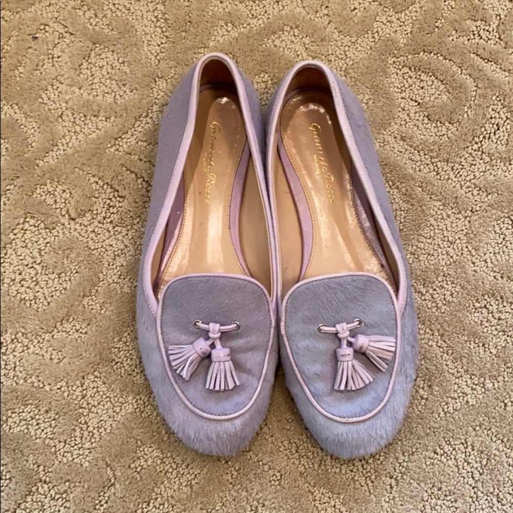 Gianvito Rossi Flat Purple Loafers Size 7